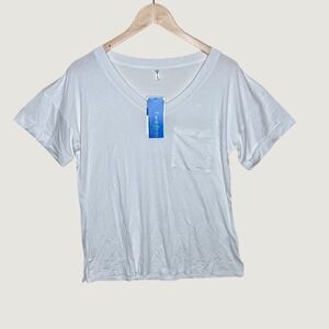NWT Ewedoos V-neck Short Sleeve Shirt size Small White